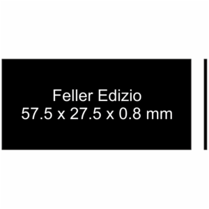Plaquette Sonnette Feller Edizio 57×27 Noir