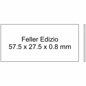 Plaquette Sonnette Feller Edizio 57×27 Blanc